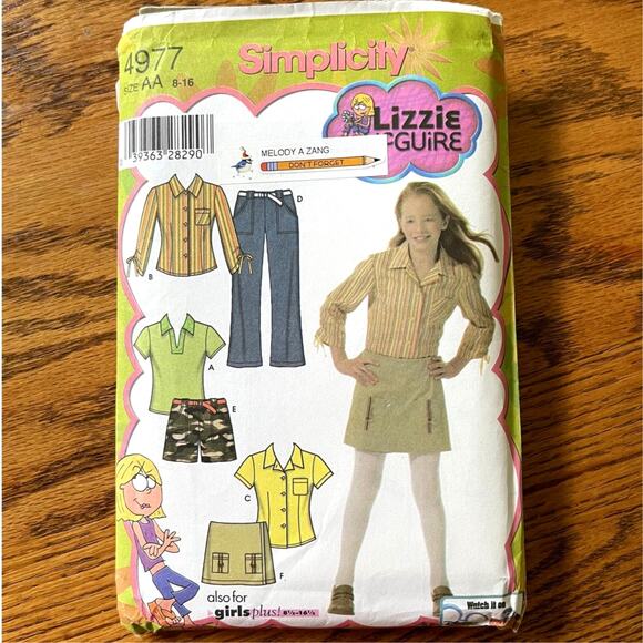 Vintage Y2K Simplicity 4977 Sewing Pattern XXS-S Pants Short Skort Top COMPLETE - Picture 1 of 2